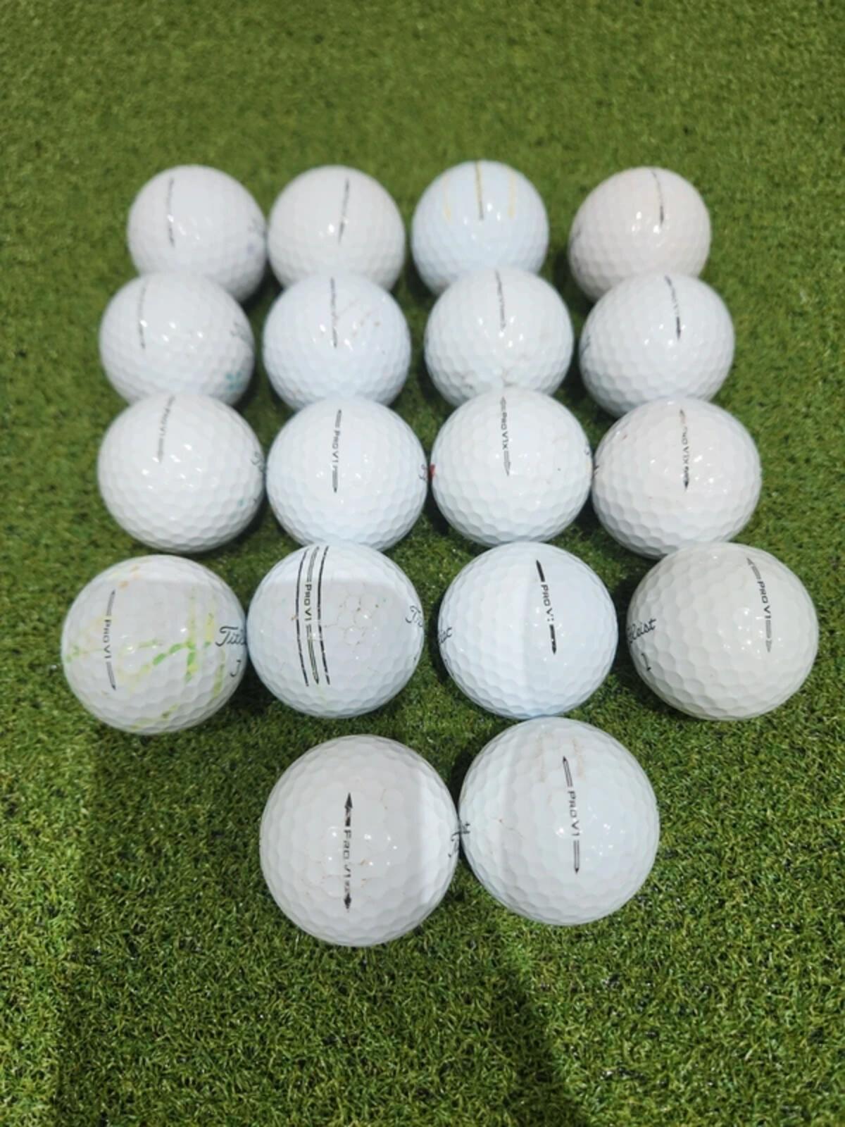 18 x Titleist Pro V1 A/B Mix 2nd Chance Golf Balls - White - Great Value