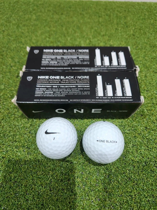 2 x 3-pack Nike One Black Golf Balls