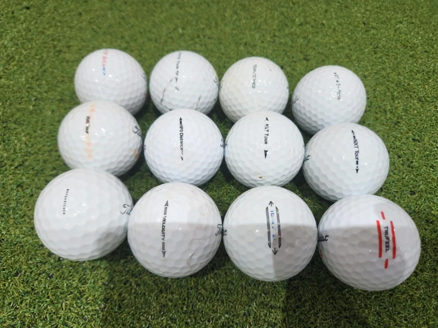 12 x Mixed Titleist Grade A/B 2nd Chance Golf Balls - White
