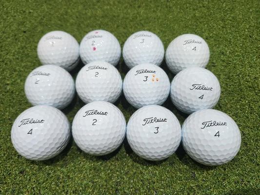 12 x Titleist Pro V1 Pearl Grade 2nd Chance Golf Balls - White - Great Value