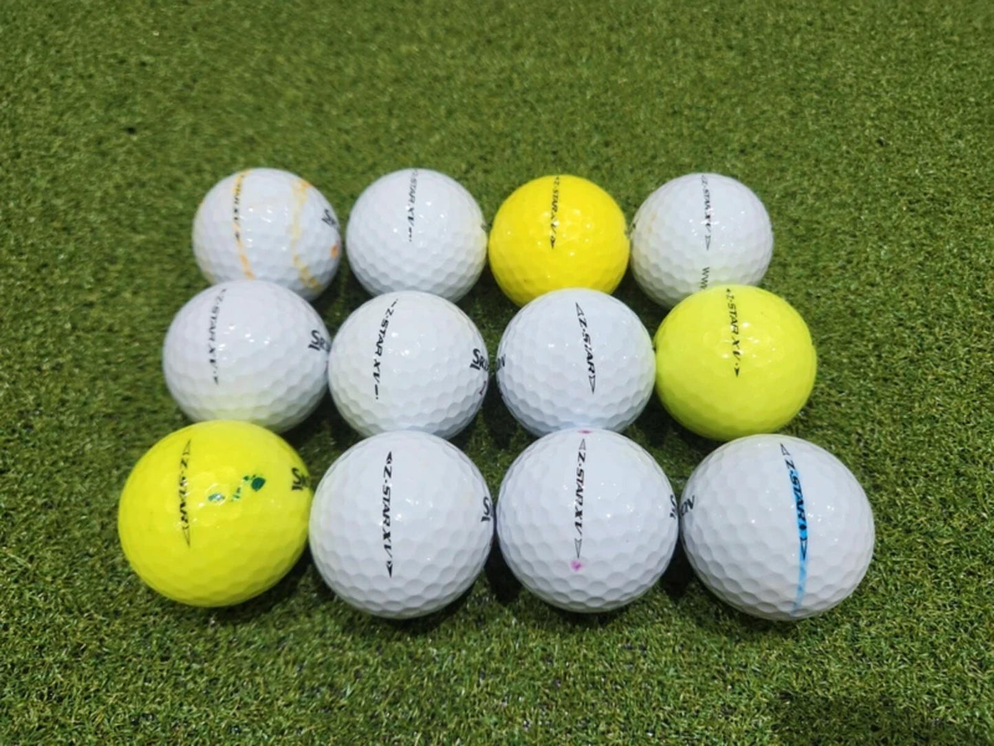 12 x A Grade Srixon Z-Star 2nd Chance Golf Balls - Mixed Colours - Great Value
