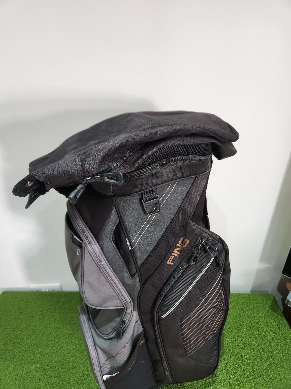 PING G400 Traverse Golf Cart Bag - Black / Gold - Includes Rainhood & Strap