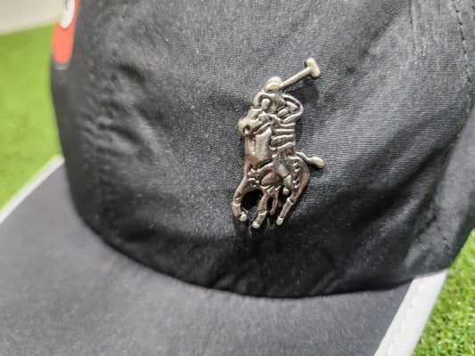 Ralph Lauren Polo Golf Cap - Metal Logo - Black - One Size Fits All - RARE