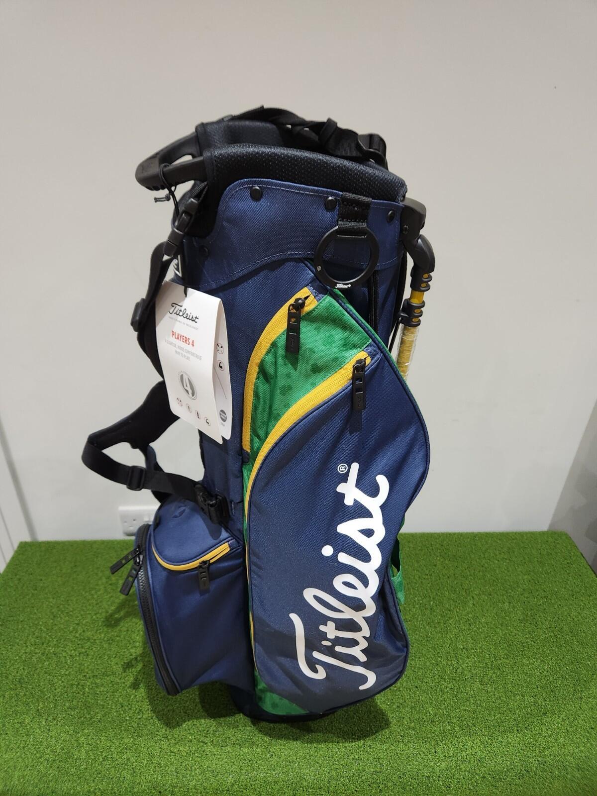 Titleist Players 4 Stand Bag - Limited Edition - Navy/Green/Gold - New With Tags
