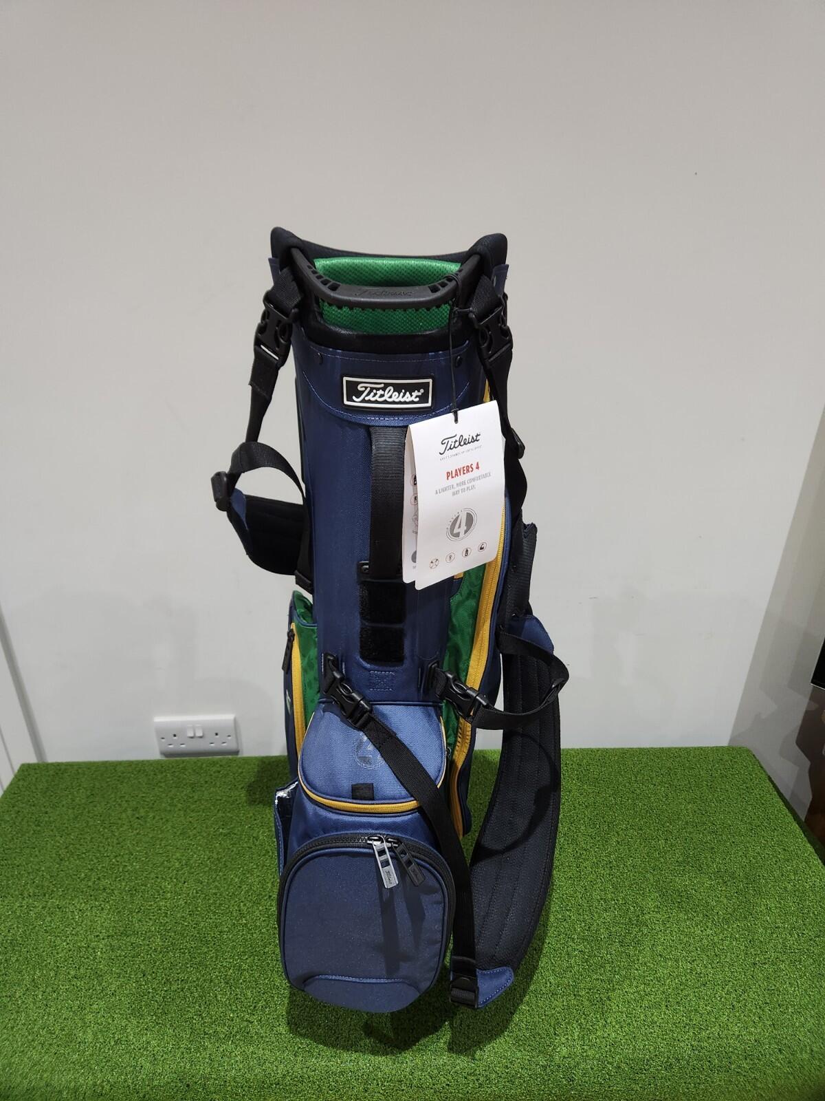Titleist Players 4 Stand Bag - Limited Edition - Navy/Green/Gold - New With Tags
