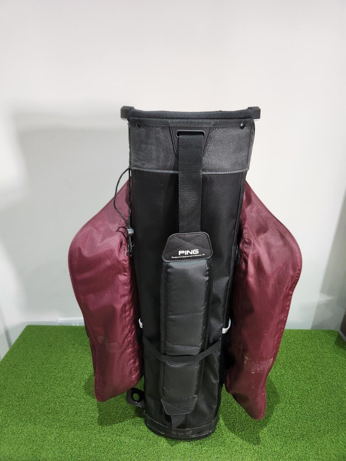 Ping Pioneer Monsoon Watetproof Golf Bag Cart - Burgundy/Black