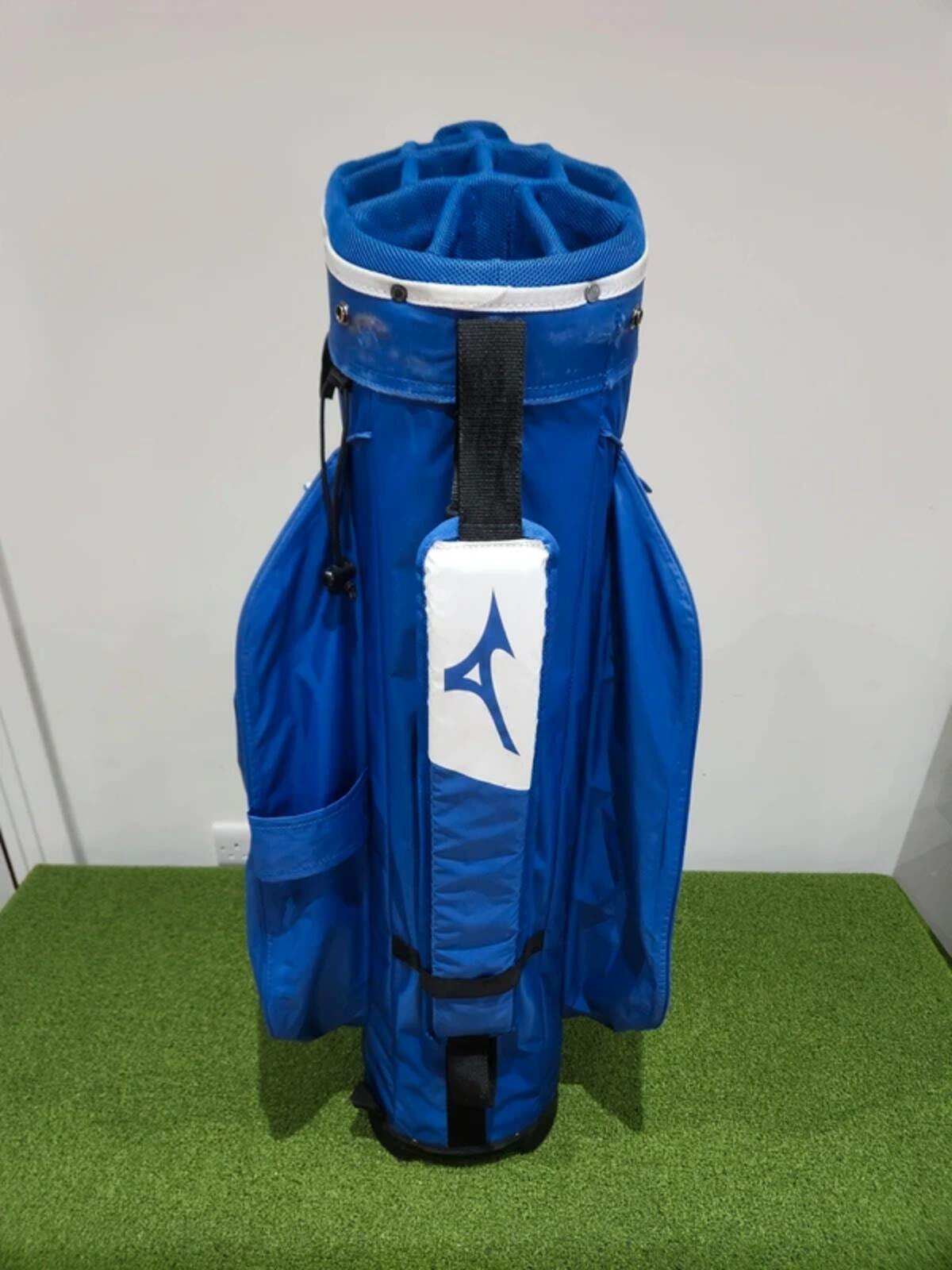 Mizuno BR-Dri Waterproof Golf Cart Bag - Blue/White - Very Good Condition
