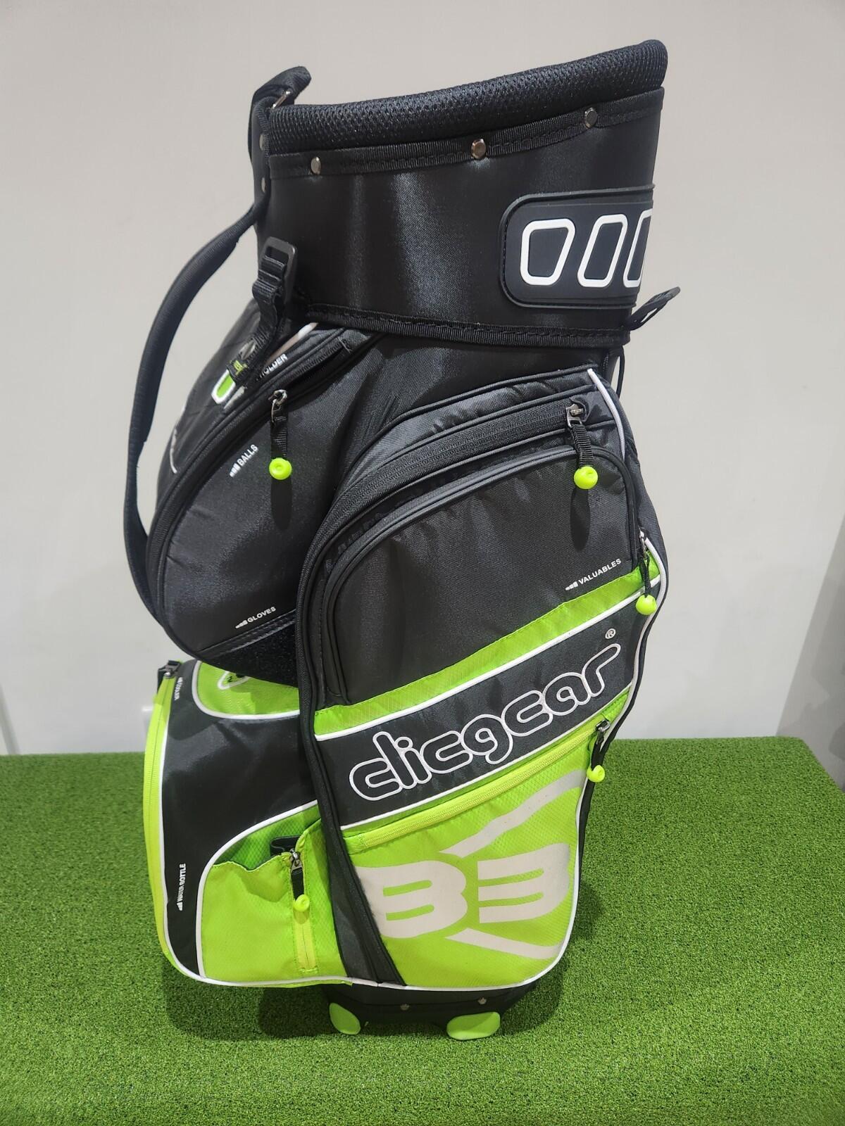 NEW Clicgear B3 Golf Cart Bag -Black/Lime - Packed With Features - FREE Towel