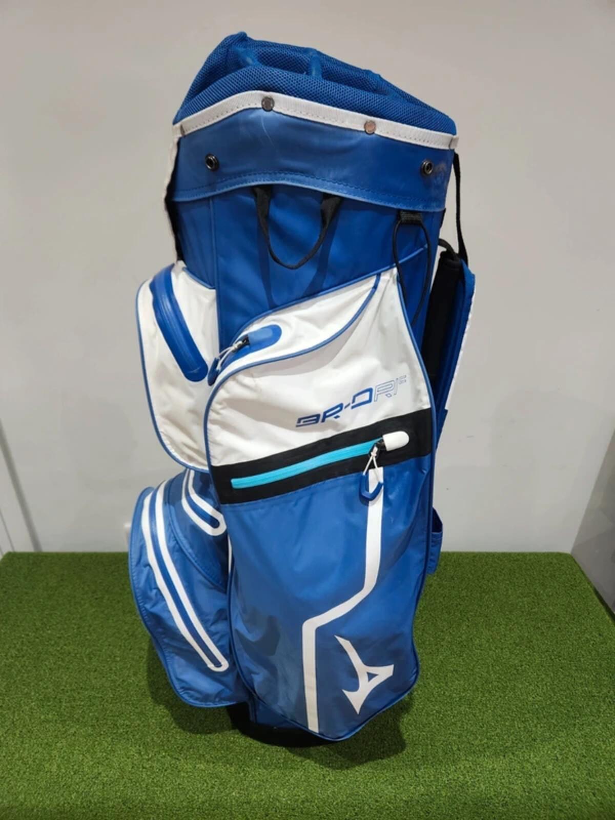 Mizuno BR-Dri Waterproof Golf Cart Bag - Blue/White - Very Good Condition