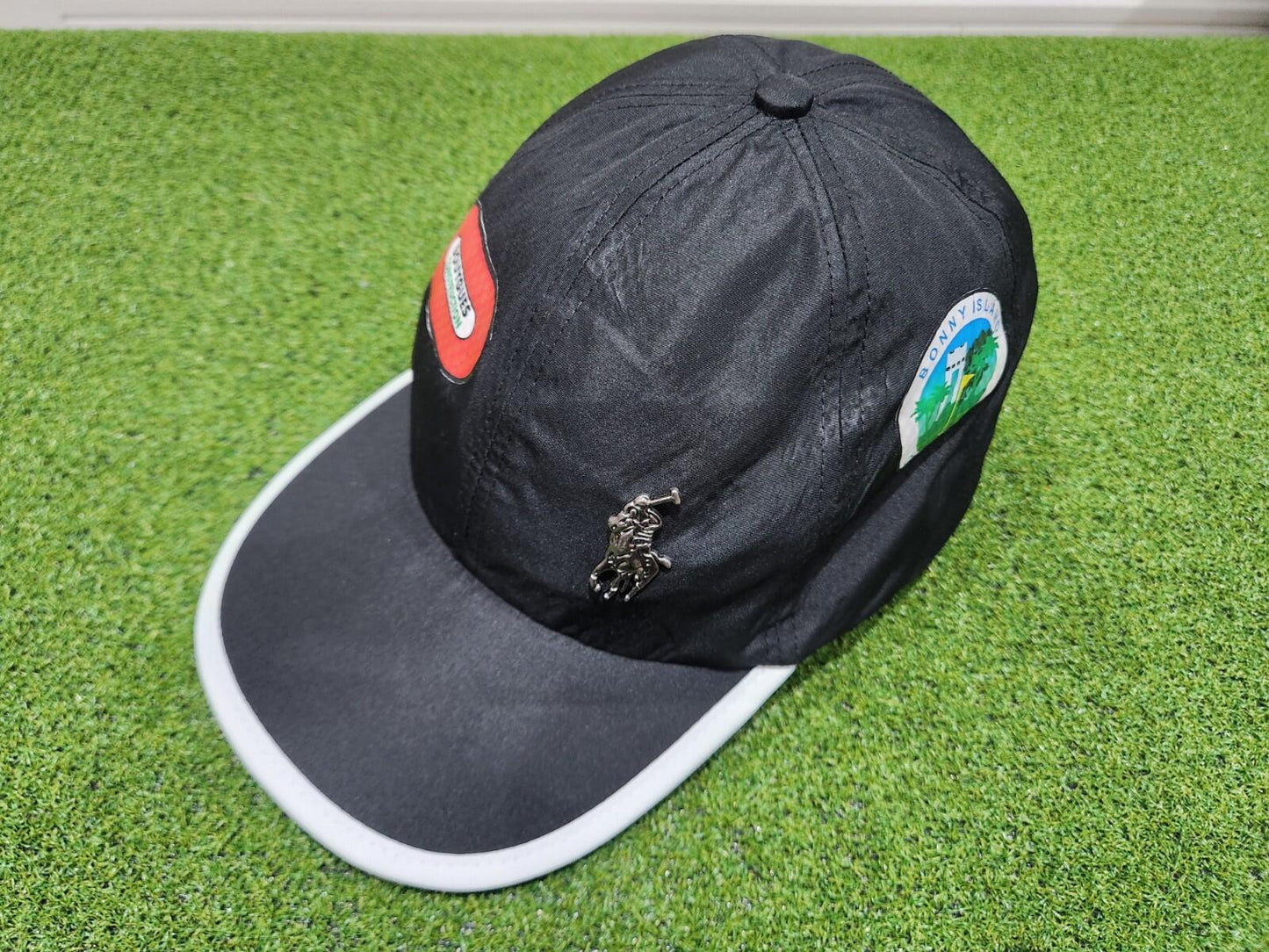 Ralph Lauren Polo Golf Cap - Metal Logo - Black - One Size Fits All - RARE