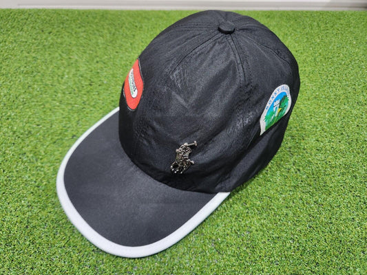 Ralph Lauren Polo Golf Cap - Metal Logo - Black - One Size Fits All - RARE