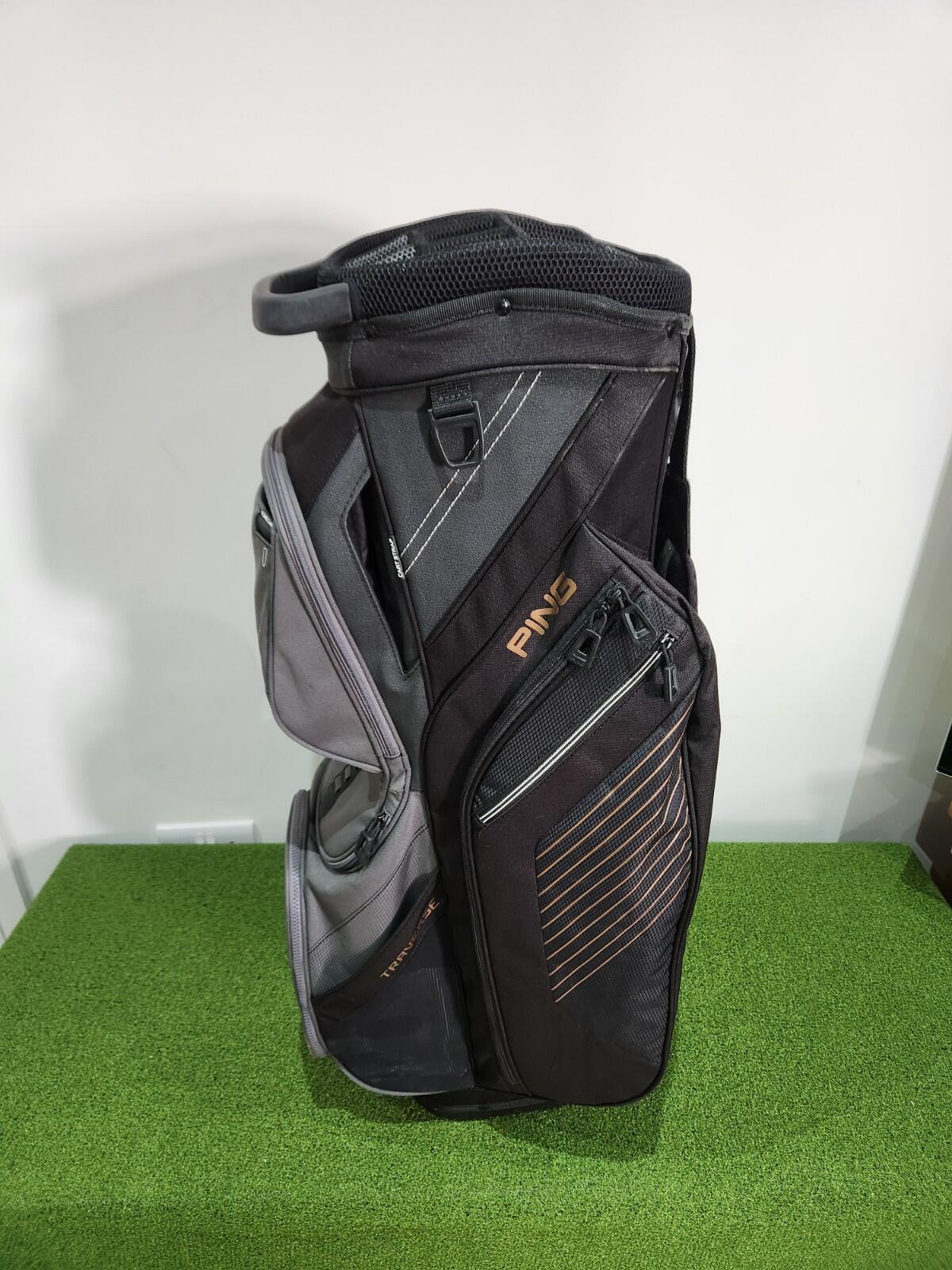 PING G400 Traverse Golf Cart Bag - Black / Gold - Includes Rainhood & Strap