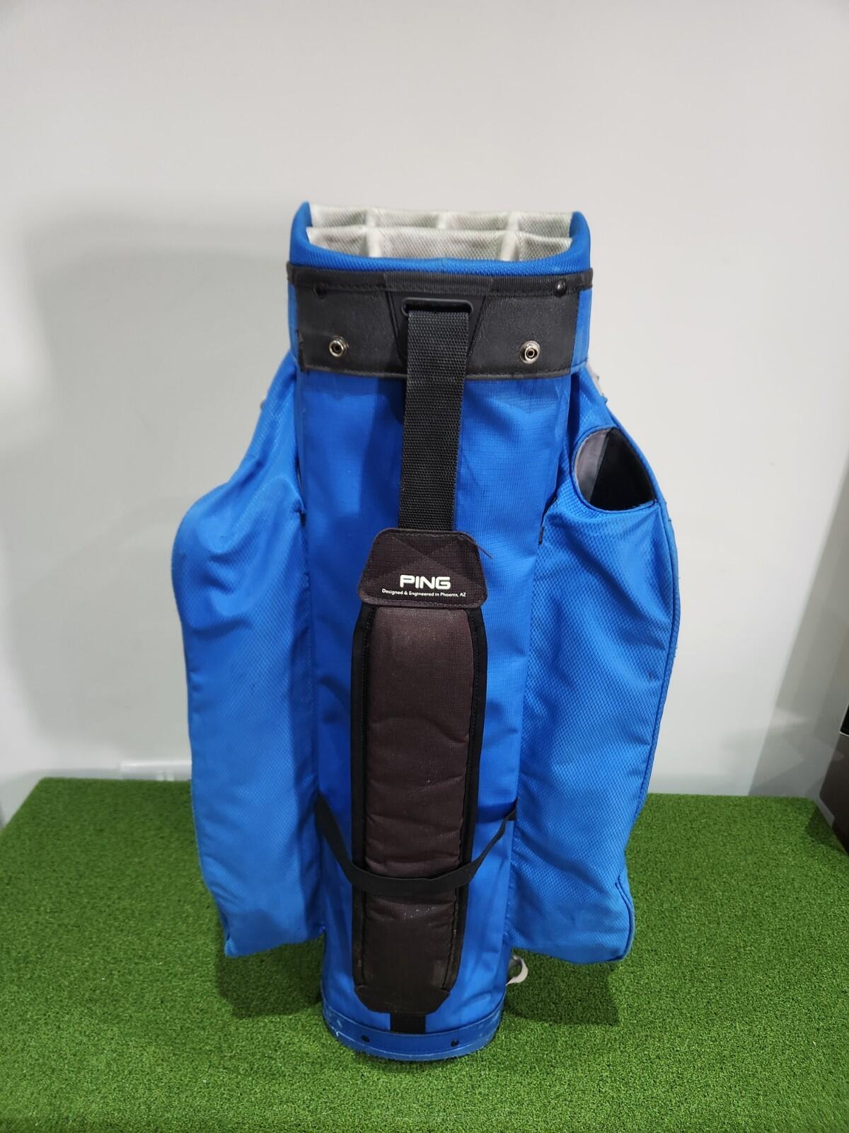 PING Traverse Golf Cart Bag - Blue / Grey / Black - Includes Rainhood & Strap