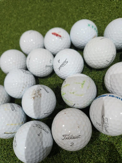 18 x Titleist Pro V1 A/B Mix 2nd Chance Golf Balls - White - Great Value