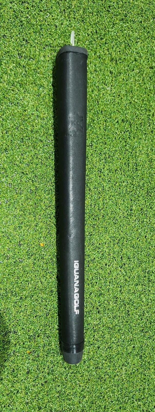 Iguana Golf Leather Putter Grip - Black - Standard - Reverse Stitching