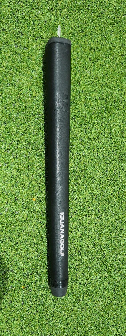 Iguana Golf Leather Putter Grip - Black - Standard - Reverse Stitching