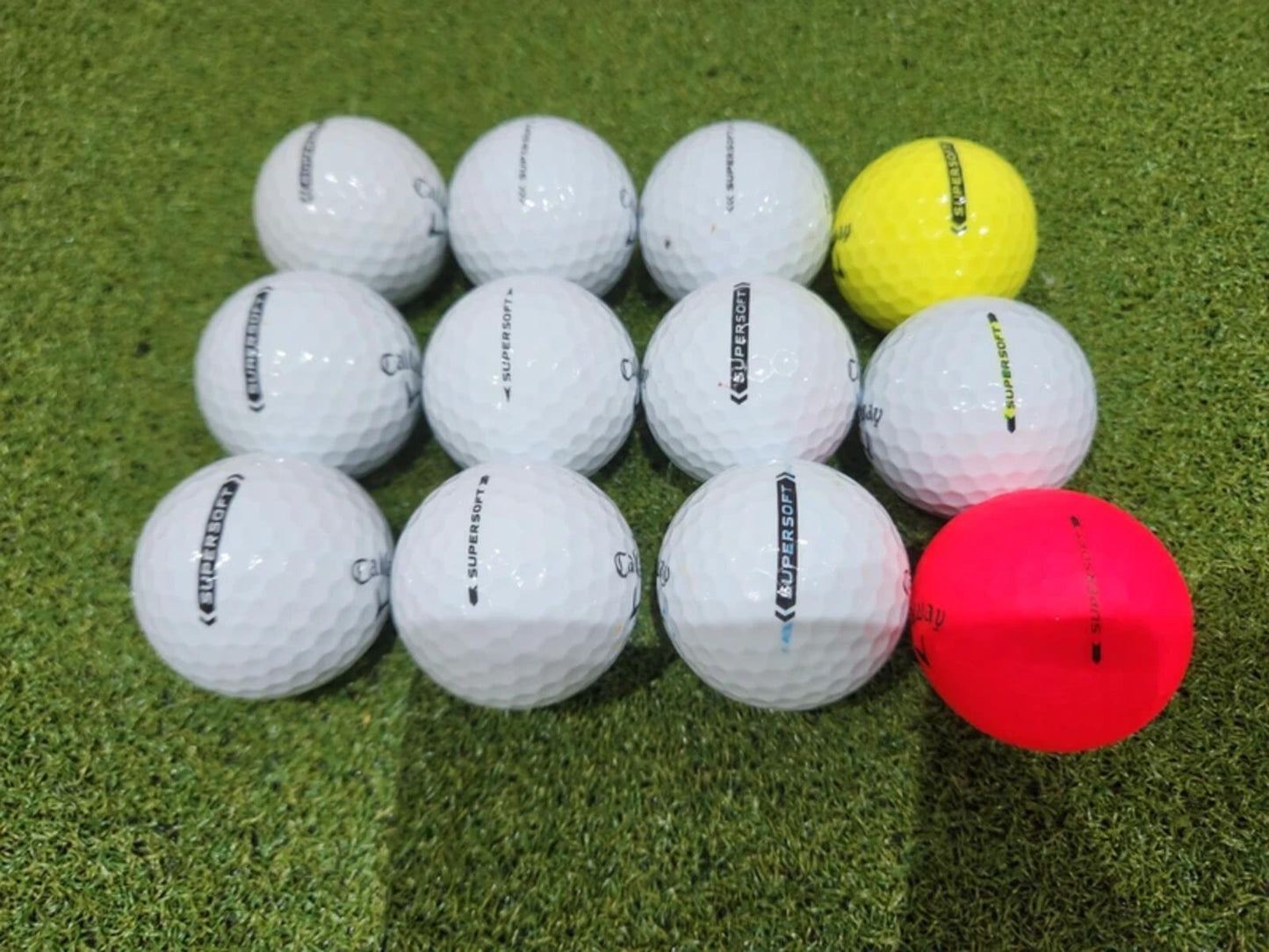 12 x Callaway SuperSoft Pearl/A Grade 2nd Chance Golf Balls - Great Value
