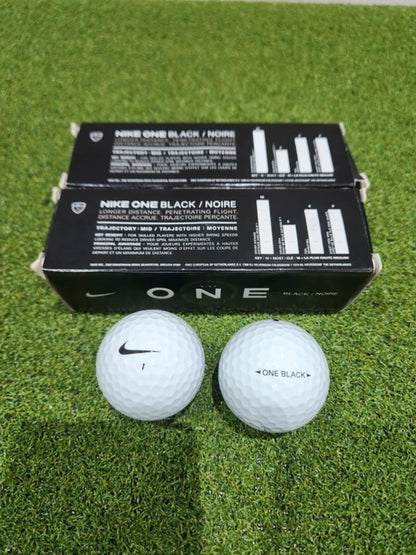 2 x 3-pack Nike One Black Golf Balls