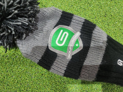 Golf Locker Pom Pom Golf Driver Headcover - Black/Grey