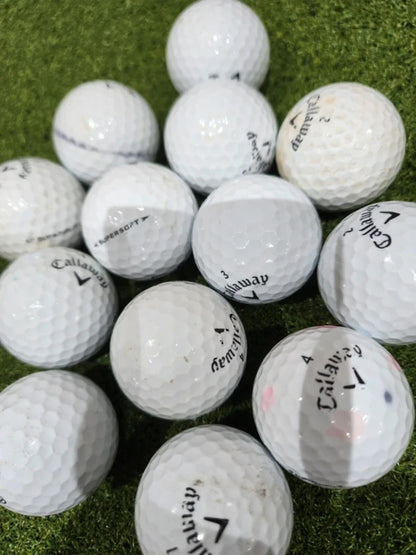 12 x Callaway SuperSoft B Grade 2nd Chance Golf Balls - Great Value
