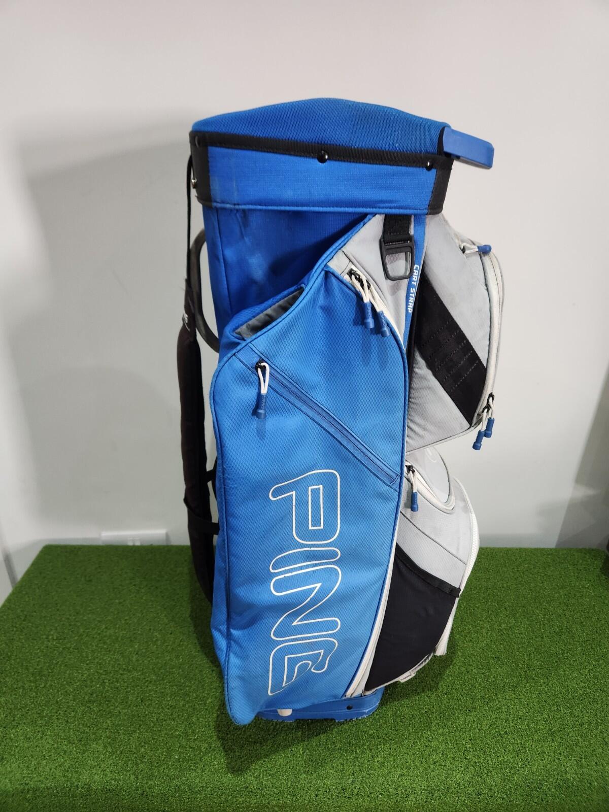 PING Traverse Golf Cart Bag - Blue / Grey / Black - Includes Rainhood & Strap