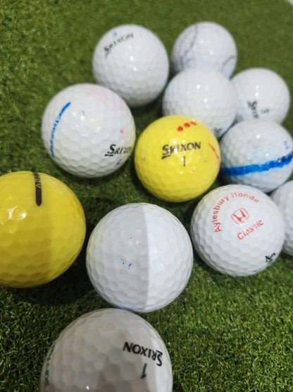 12 x Srixon A/B Mix 2nd Chance Golf Balls - White & Yellow