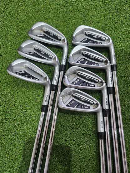 PING i20 Iron Set - 4-PW - Men's RH - White Dot - Stiff Flex