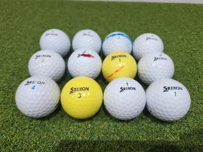 12 x Srixon A/B Mix 2nd Chance Golf Balls - White & Yellow