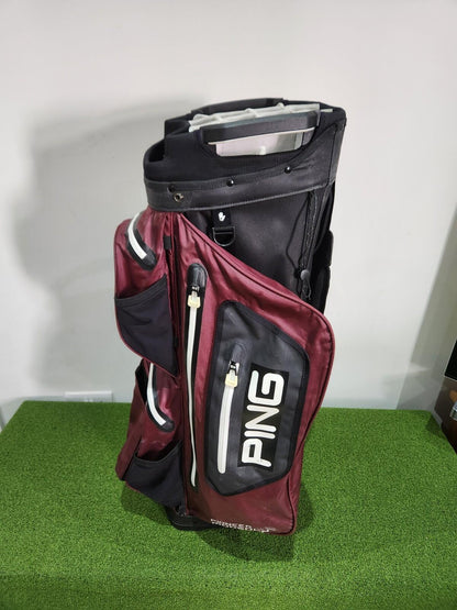 Ping Pioneer Monsoon Watetproof Golf Bag Cart - Burgundy/Black
