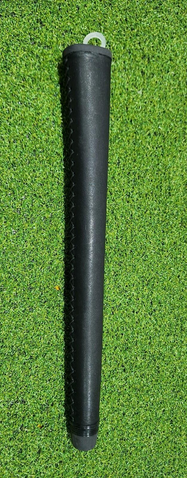 Iguana Golf Leather Putter Grip - Black - Standard - Reverse Stitching
