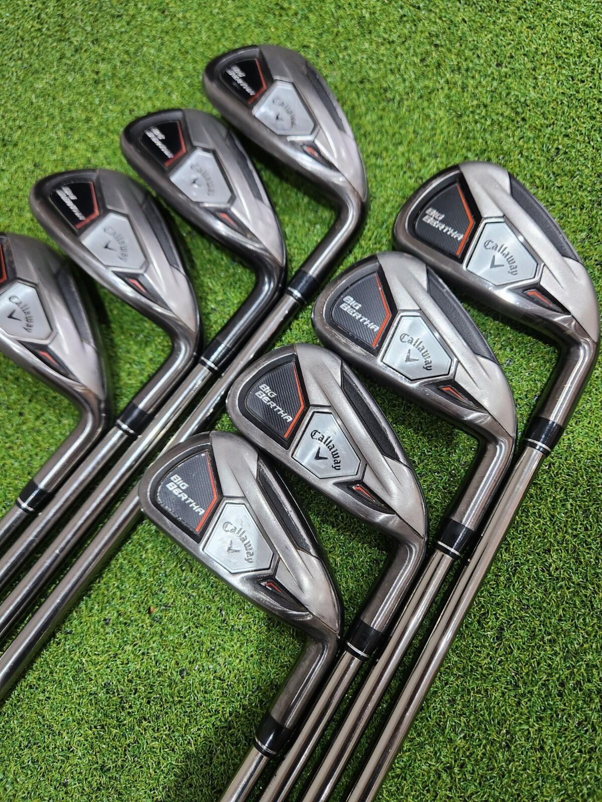 Callaway Big Bertha Irons - 4-PW+SW - Men's RH - Graphite Stiff Flex - New Grips