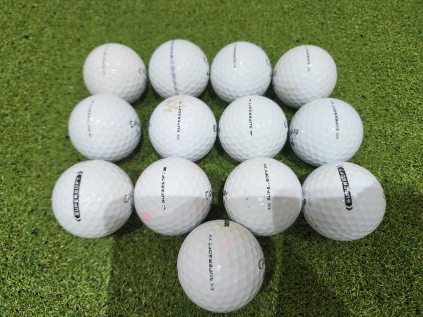 12 x Callaway SuperSoft B Grade 2nd Chance Golf Balls - Great Value