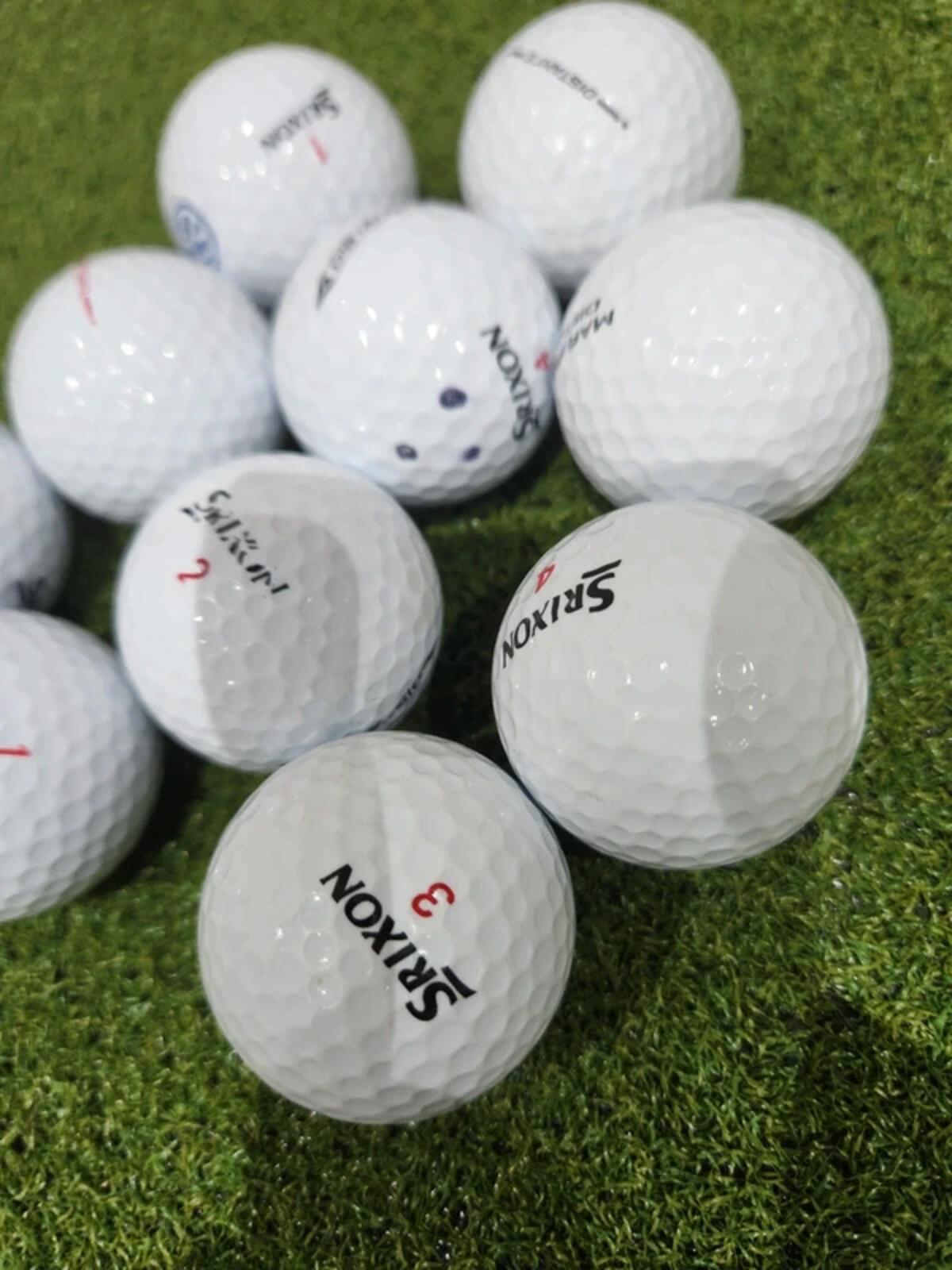 10 x Srixon Distance A/B Mix 2nd Chance Golf Balls - White - Great Value
