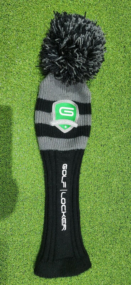 Golf Locker Pom Pom Golf Driver Headcover - Black/Grey