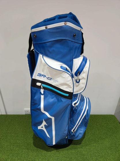 Mizuno BR-Dri Waterproof Golf Cart Bag - Blue/White - Very Good Condition