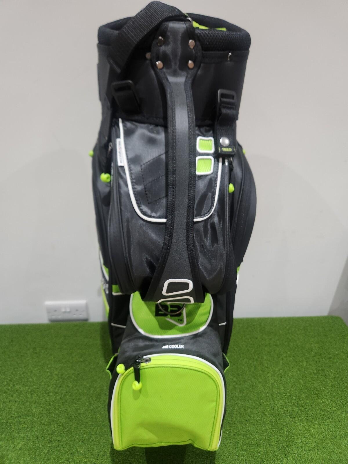 NEW Clicgear B3 Golf Cart Bag -Black/Lime - Packed With Features - FREE Towel
