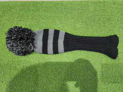 Golf Locker Pom Pom Golf Driver Headcover - Black/Grey